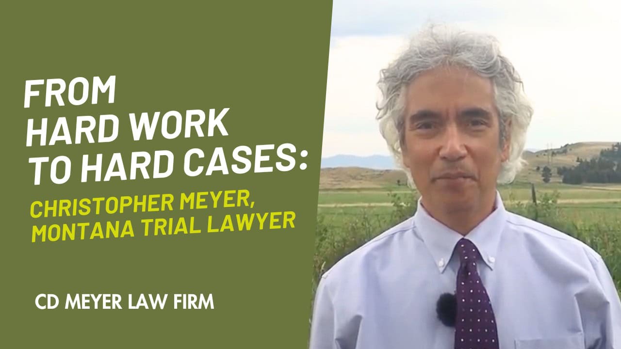 video cover about christopher meyer, Montana civil trial lawyer